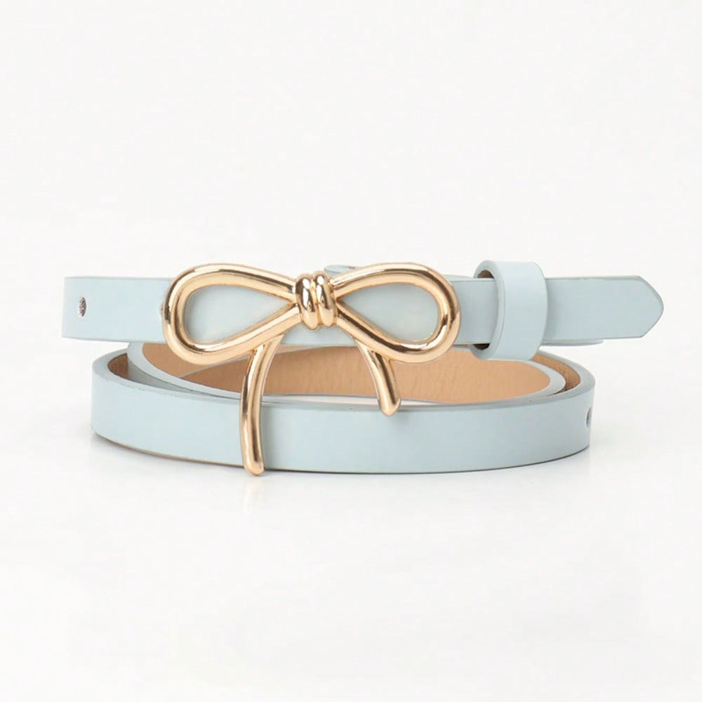 Nieuwe Zoete Strik Damesriem Veelzijdige Jurk Lichte Luxe High-end Decoratieve Riem Dames 103CM white