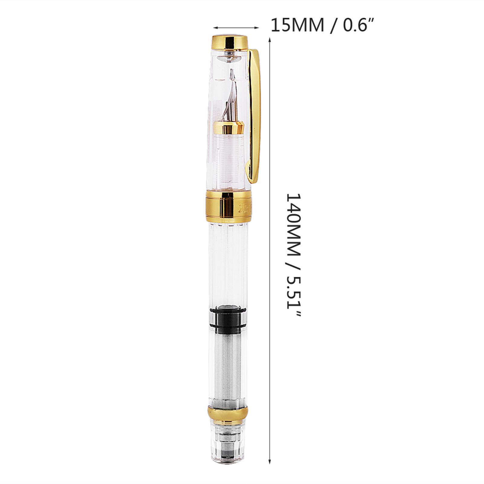 4Colors Piston Fill Fountain Pen Fine Nib Transparent Pen Set of 4 Writing   Supplies