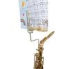 Portable Metal Sax Lyre Sheet Music Clip Saxophone Marchings Clamp-On Stand