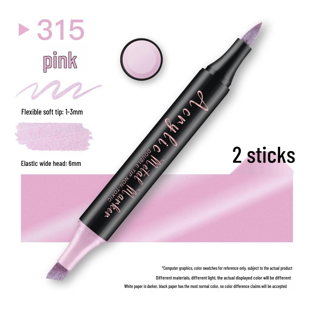

Dual-Tip Metallic Glitter Acrylic Brush Pens: Waterproof, Quick-Dry, and Non-Fading.