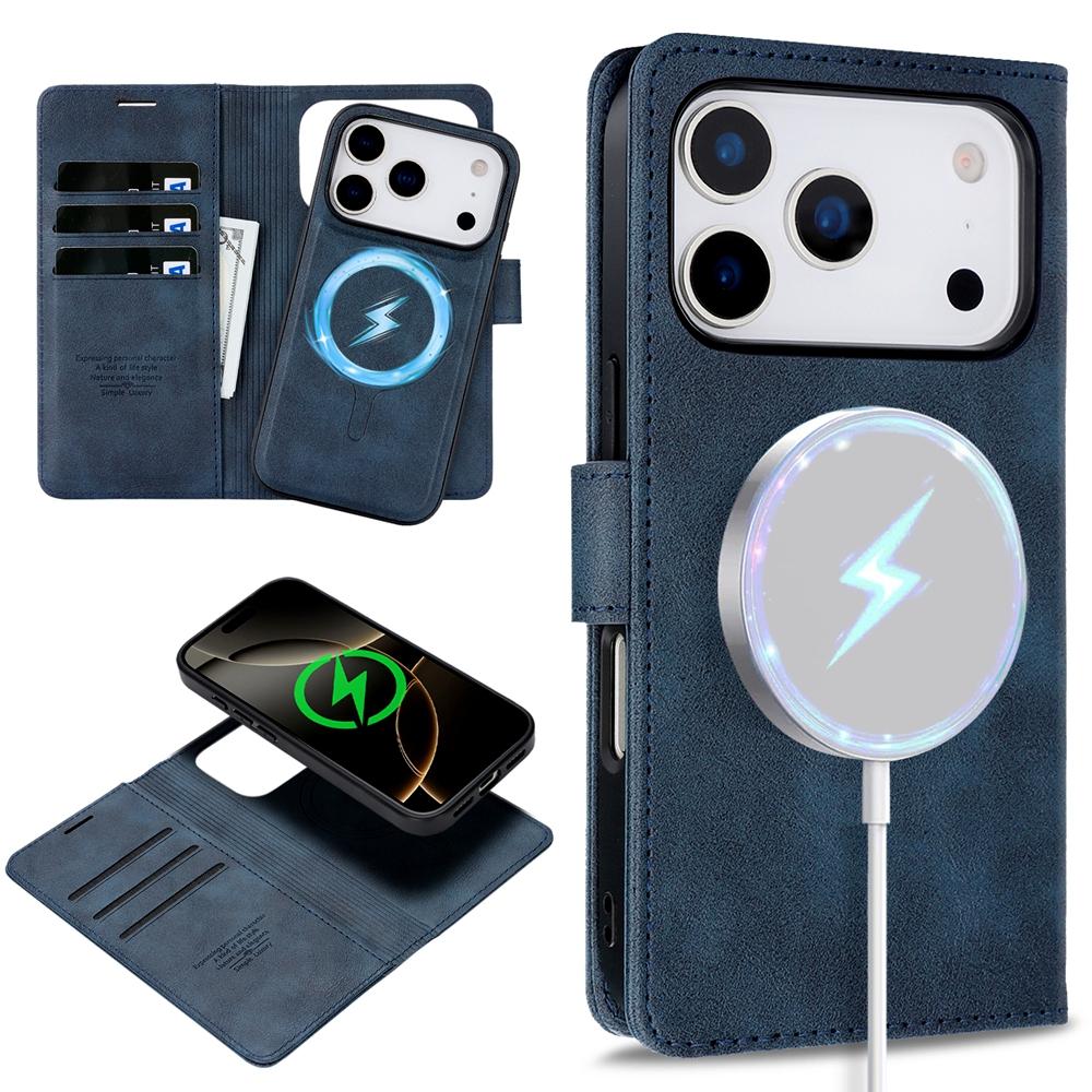 Leather Case for IPhone 17 Air 16 Promax 15 Plus 14 Pro Max 13 Pm 12 Magnetic Card Slots Wallet 2 in 1 Phone Cover