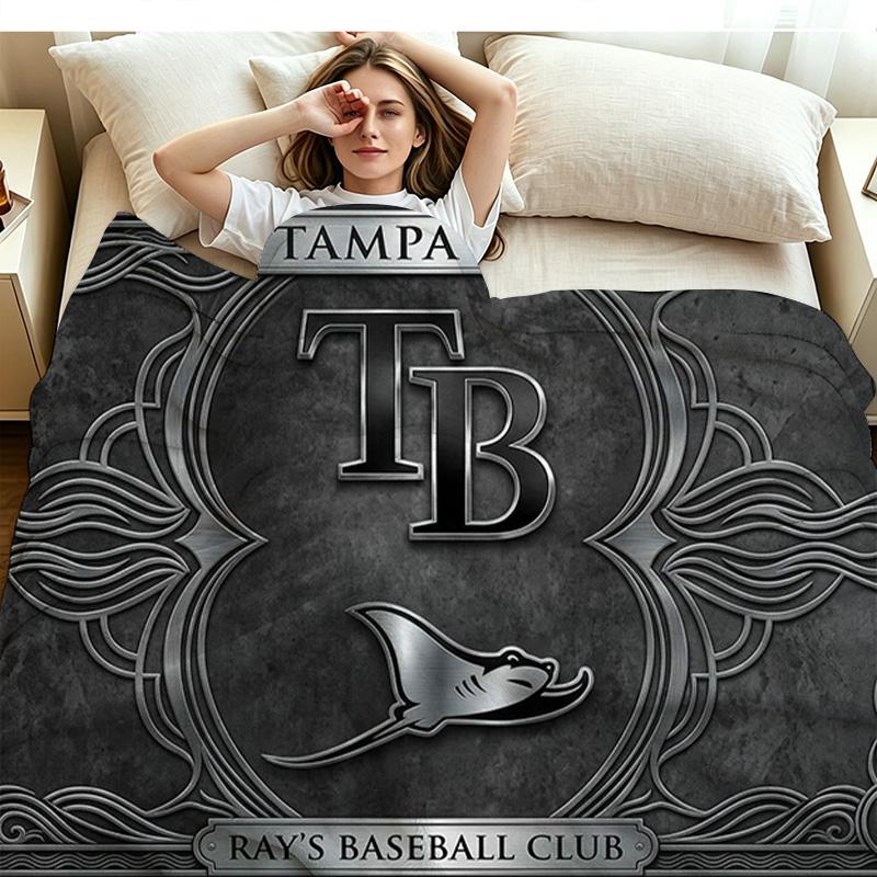 Tampa Bay Devil Rays Print Flannel Blanket High Quality Warm Comfortable Cover for All Seasons Perfect for Gifts Home Decor