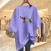 Women's Loose Fit Pure Cotton Niche Print Short Sleeve T-Shirt