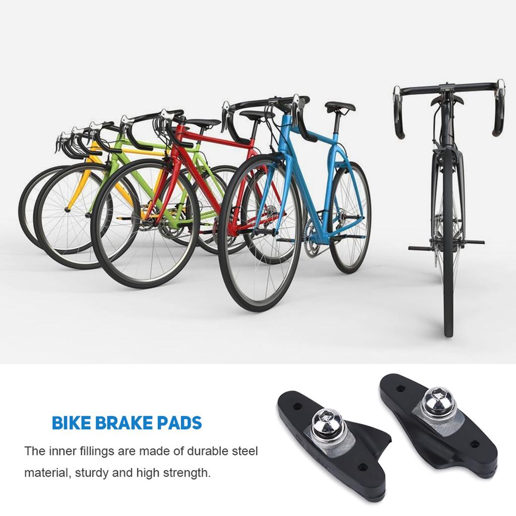 1 Pair   Rubber Brake Pads Linings for Road Fixed Gr Bikes   Accessory