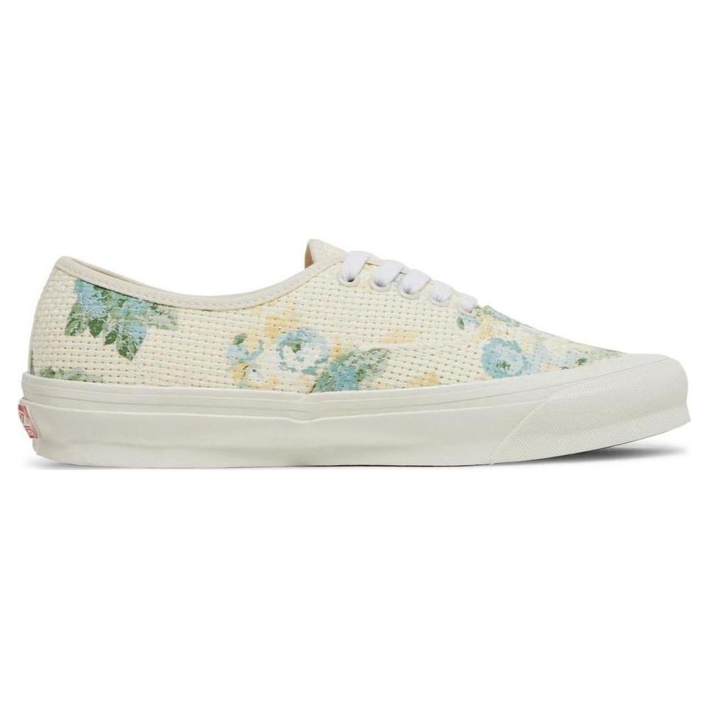 Kith X Vans OG Authentic LX Vintage Roses Men Sneakers Cream Turtledove VN0A4BV9DJR
