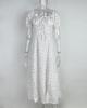 2026 Spring Women's Elegant Floral Slit Lace-up Dress - European & American Style