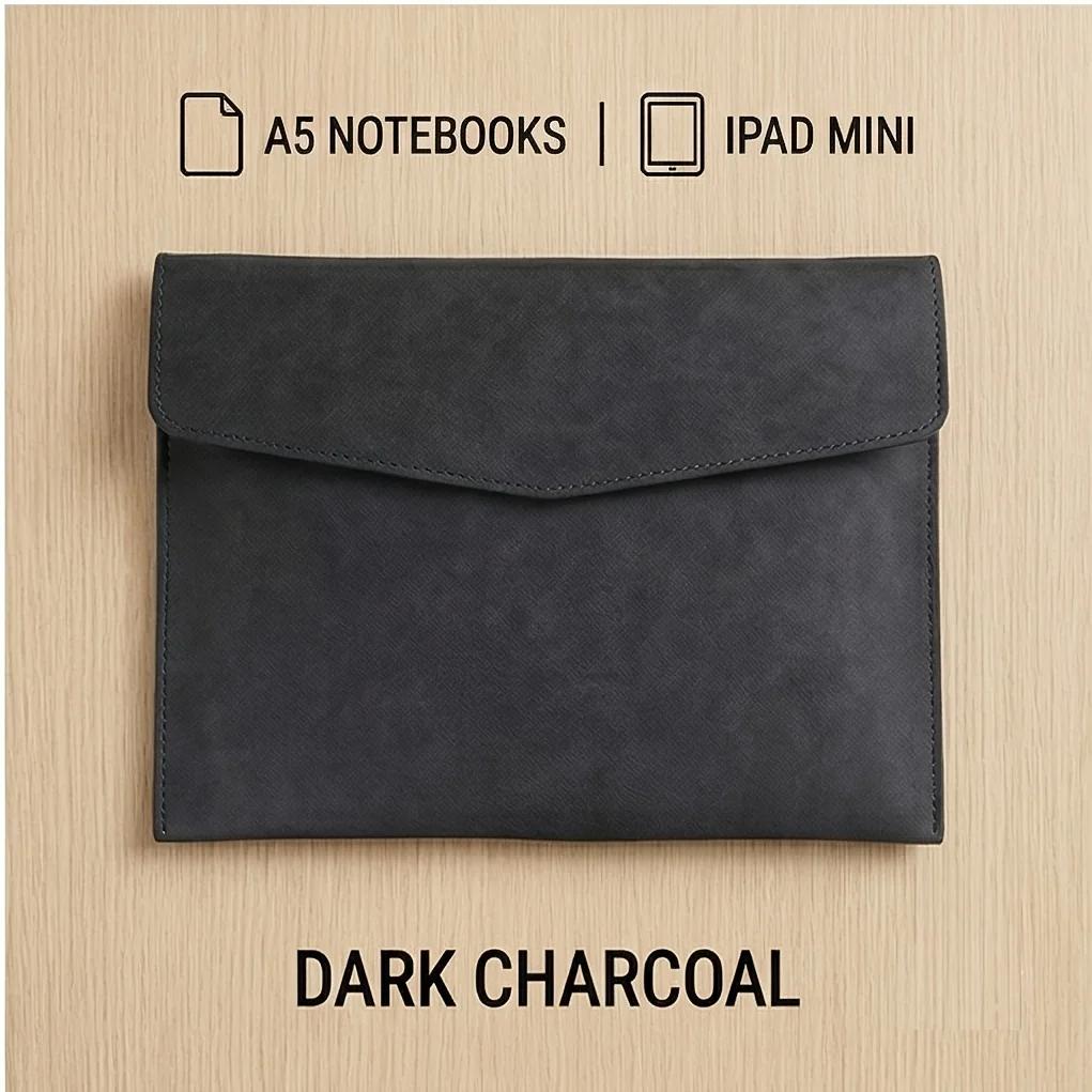 Simple Retro A5 Leather Briefcase Thick Waterproof Design Portable Large Capacity Business Document Storage Bag