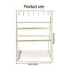 6 Layer Elegant Gold Finish Earring Bracelet Display Stand Iron Desktop Organiser for Vanity Countertop
