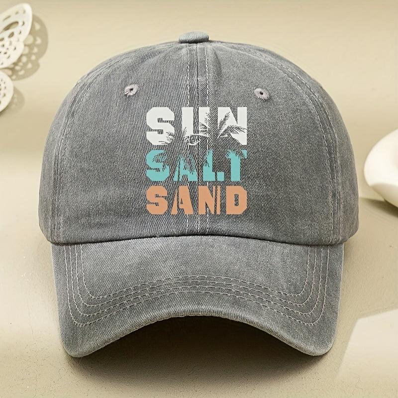 

Retro Coconut Print Washed Baseball Cap Women s New Outdoor Peaked Cap Party Hip Hop Trucker Cap сірий