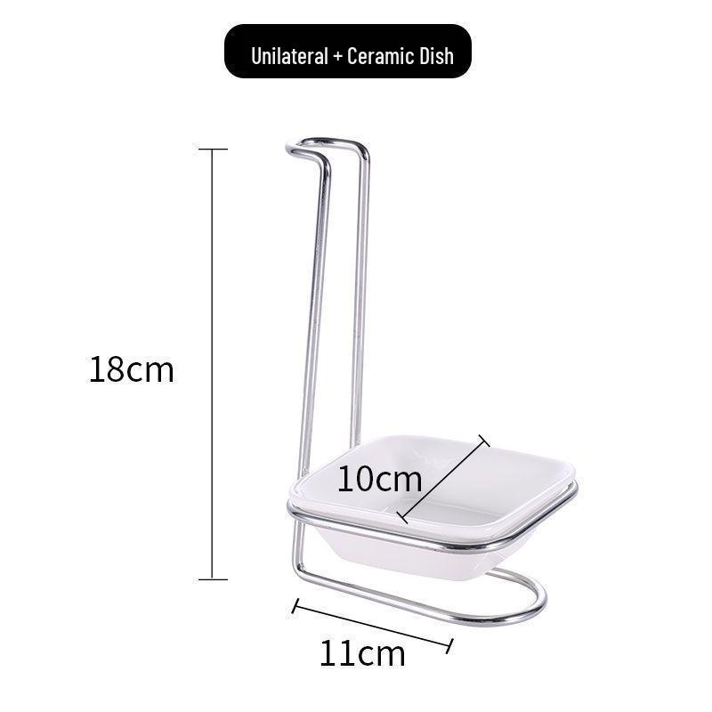 Stainless Steel Soup Ladle and Colander Holder Stand for Restaurants