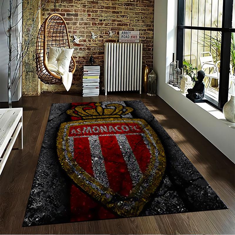 Monaco FC Logo Carpet suitable as a non-slip mat for the living room or bedroom sofa