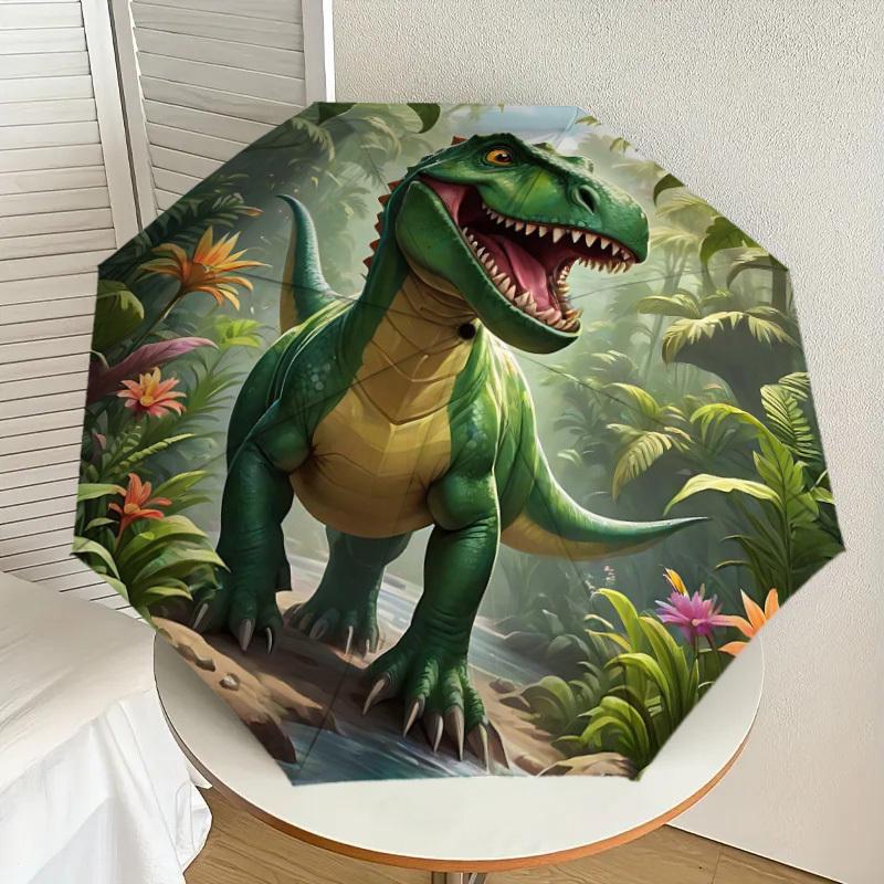 1PC Dinosaur Jungle Umbrella-8-Rib Reinforced Portable Folding Travel Suitable for All Seasons Outdoor Daily Use  -J0342