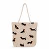 Dackelprint dickes Seil Einzel-Schulter Strandtasche 7274 KTB