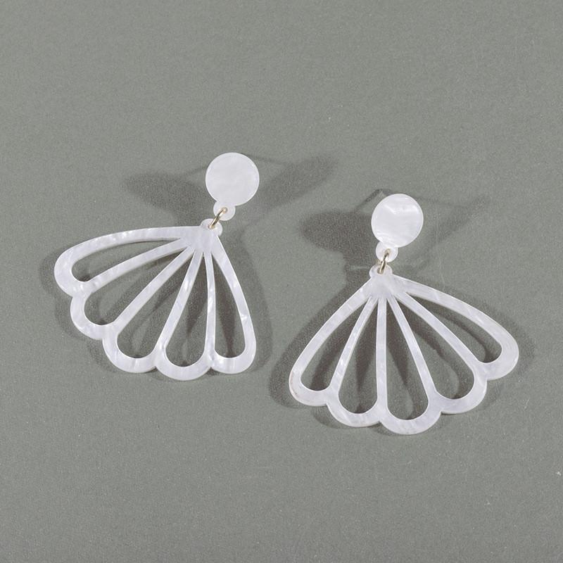 Trendy Fan-shaped Geometric Earrings For Women Stylish And Chic Fall 2021 Fashion