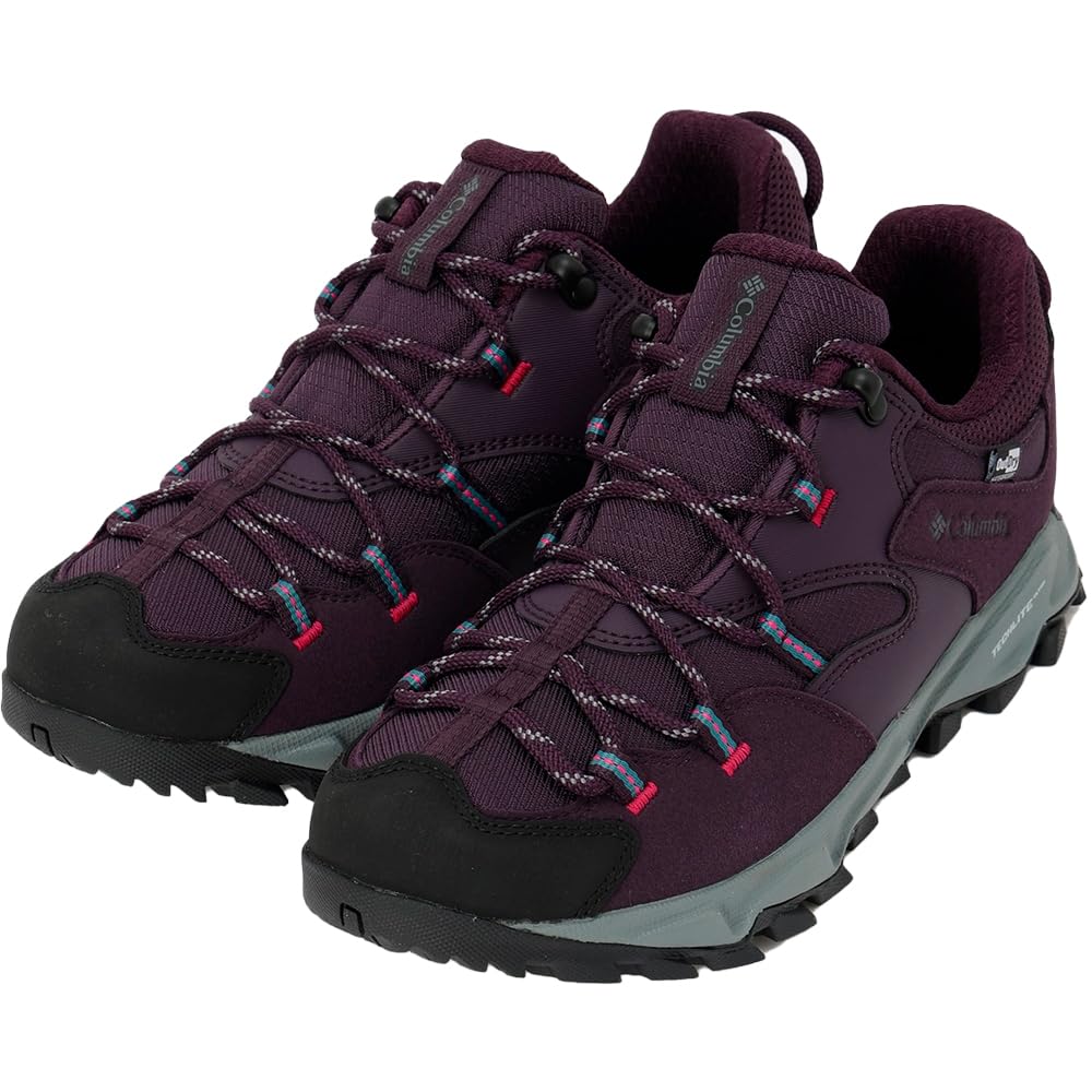 Columbia Sabre Six Low Outdry Hiking Size Dark Wild Fuchsia Women's Shoes, 25.0cm, Plum,
