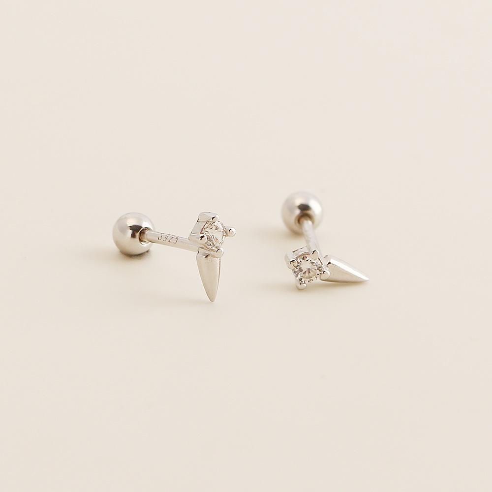 European Style S925 Sterling Silver Stud & Rivet Ear Cuff Earrings for Women 925 Sterling Silver