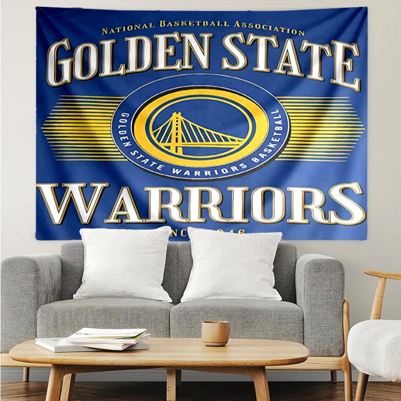 Golden State Warriors logo Tapestry for Bedroom Aesthetic Classroom Tapestries Wall Hanging for Living Room Dorm Office,Ideal Creative Gift