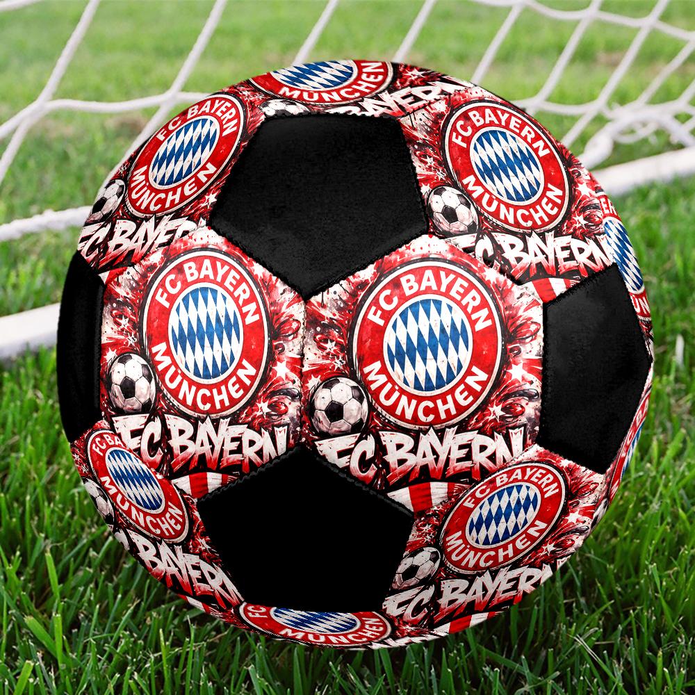 TAGLIA 5 Pallone da Calcio FC Bayern München Colorato Per Tutte le Età Cucito a Macchina PVC Pronto per la Competizione Resistente Alto Rimbalzo