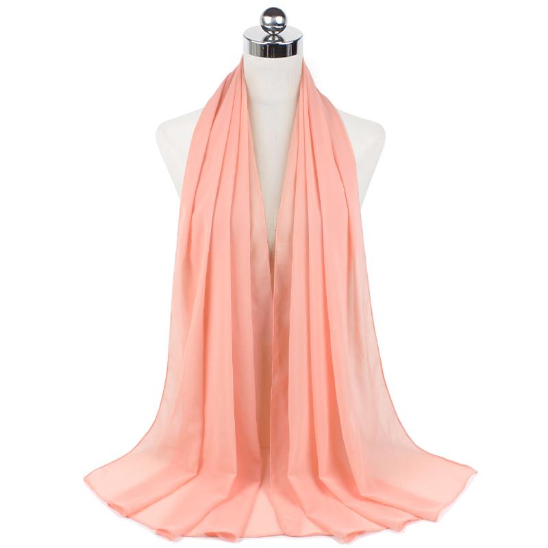 Women Muslim Chiffon Hijab Scarf Shawls Modal Cotton Jersey Hijabs Plain Soft for Ramadan Lady Voile Head Wraps Islamic Turban