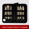 8-Piece Polymer Clay Sculpting Tool Set - Handmade Plastic Embossing Knives for DIY Projects