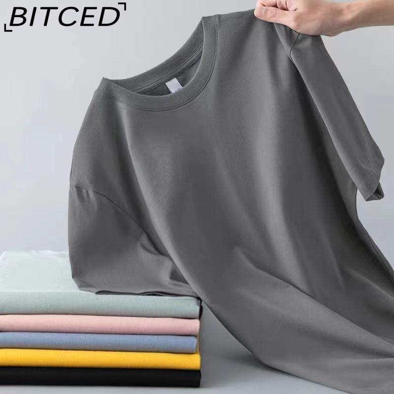 BITCED Bavlněné tričko s krátkým rukávem Pánská móda Košile s volným polovičním rukávem Košile s potiskem