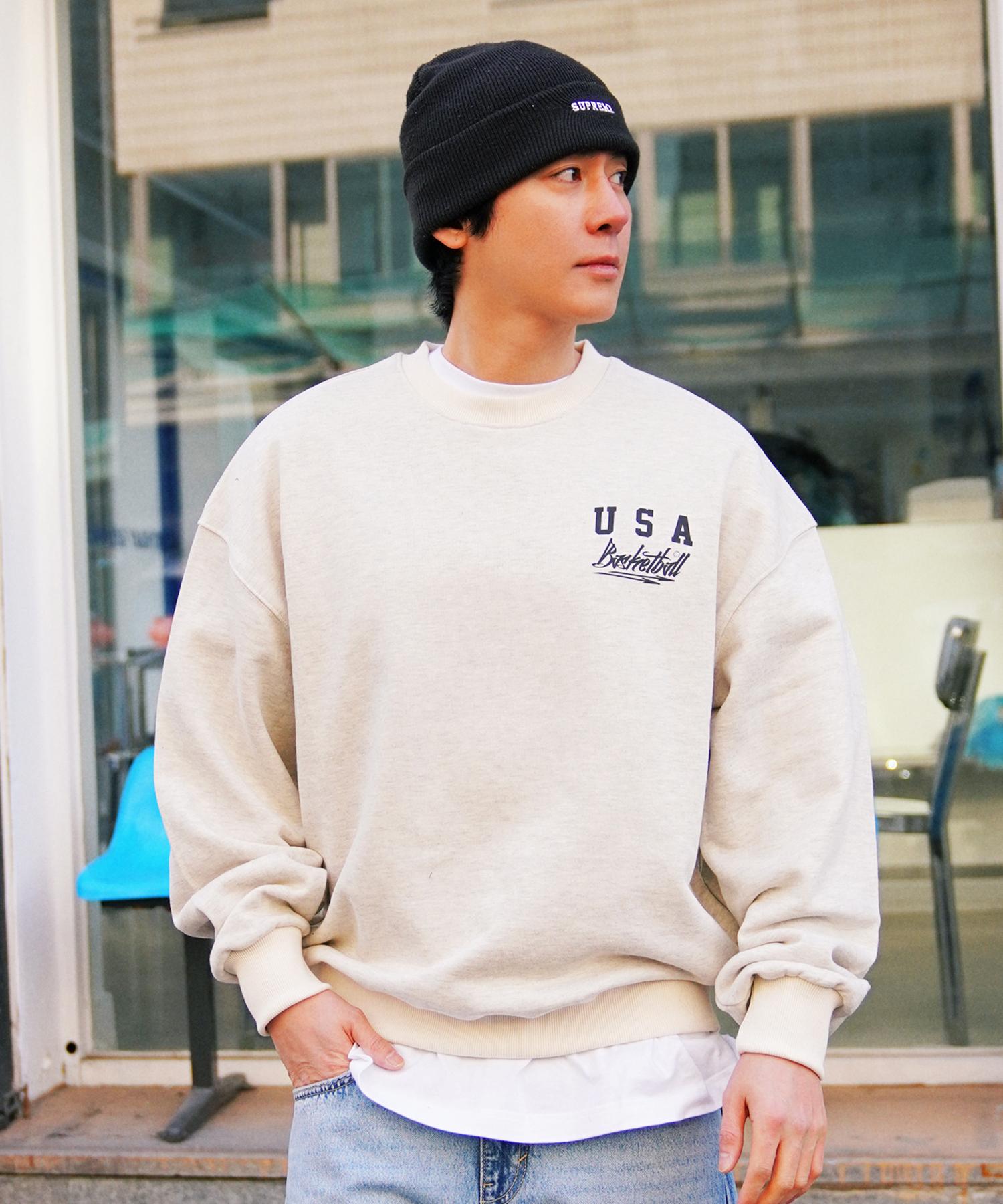 Cream Soda Lab Basketball Arc Small Logo Sweatshirt Oatmeal Xl