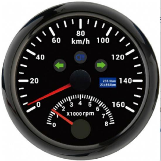 New 85mm Digital Car Truck Boat GPS Speedometer Gauge 0-200KM/H 0-120kmh Speed Meter Tachometer 8000RPM for Car Boat ATV
