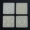 Convenient Square Pastry Molds Multifunctional Mooncakes Molds with 4 Different Pattern Artistic Treat Embosser