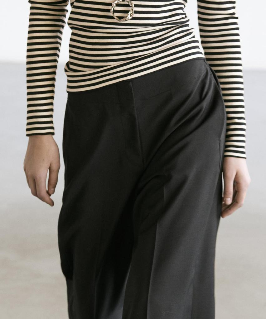 Masimodutti Wool Crop Wide Leg Pants