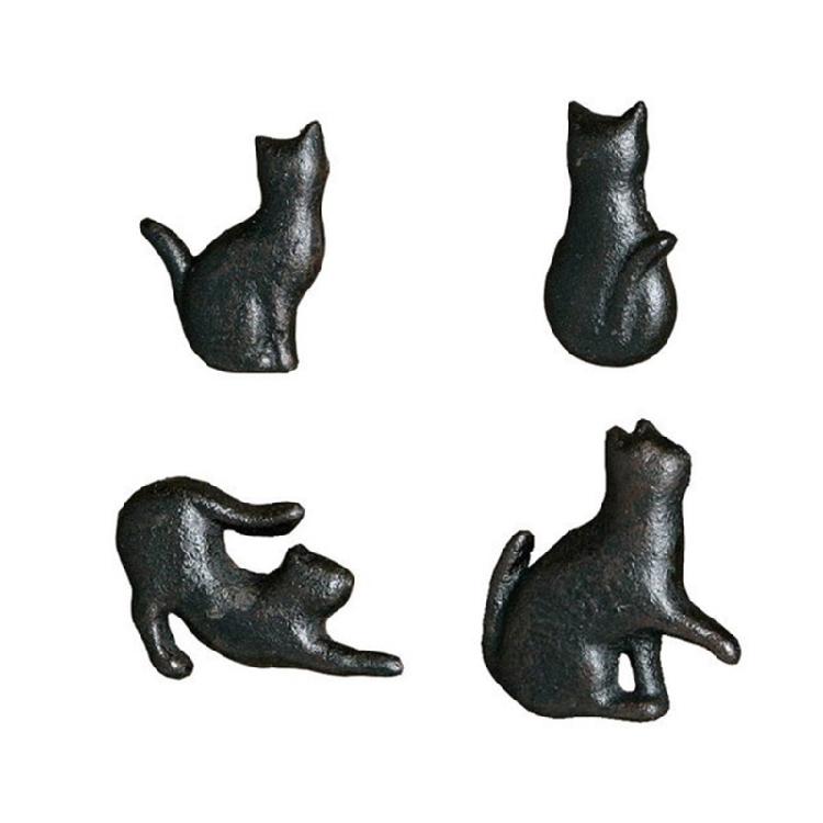 4Pcs Cats Shape Cabinet Knob Furniture Decorative Handle Iron Wardrobe Pulls Simple Drawer Knob Furniture Hardware