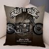 Colorful Motorcycle Cushion Cover Decor Vintage Style Bike Race  Pillowcase Soft Plush Pillow Case for Sofa Home Car 45x45cm
