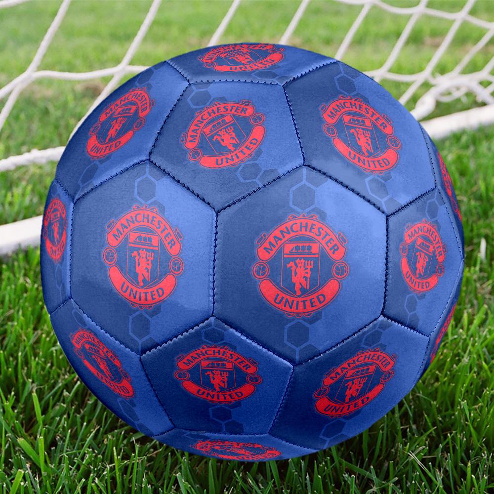 Manchester Crest Soccer Ball Size 5 Football Machine Sewn Indoor/Outdoor Universal Football Sports Enthusiast Gifts
