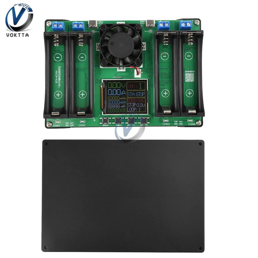DC1V Battery Tester 1/1 Channel 18611 Lithium Battery Capacity Tester LCD Display Universal Spring Battery Holder Power Detector