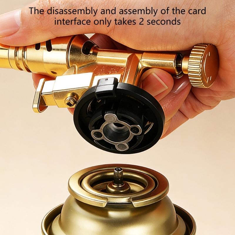 Cartridge Gas Torch with Electronic Ignition and Adjustable Flame Control Up To 1300°C Featuring Fast Change Canister Interfaces and Heat Resistant