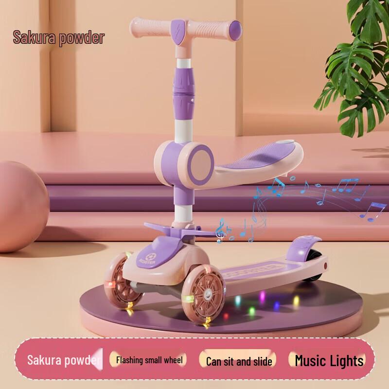 WEZHO Kids Foldable Scooter with Seat