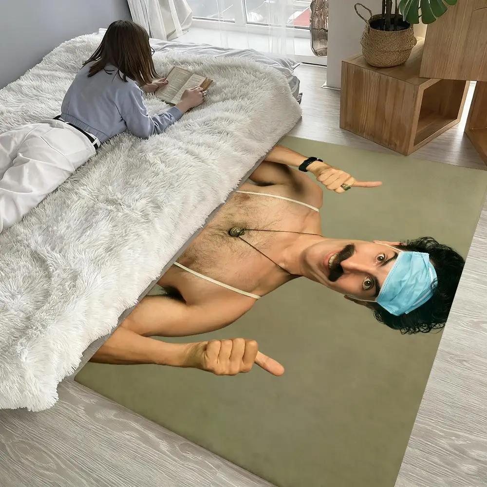 Tappetino Divertente B-Borat Very Nice Meme Tappetino Morbido Ispessito Antiscivolo Tappetino per Porta Camera da Letto Soggiorno Decorazione per la Casa Tappeti in Flanella