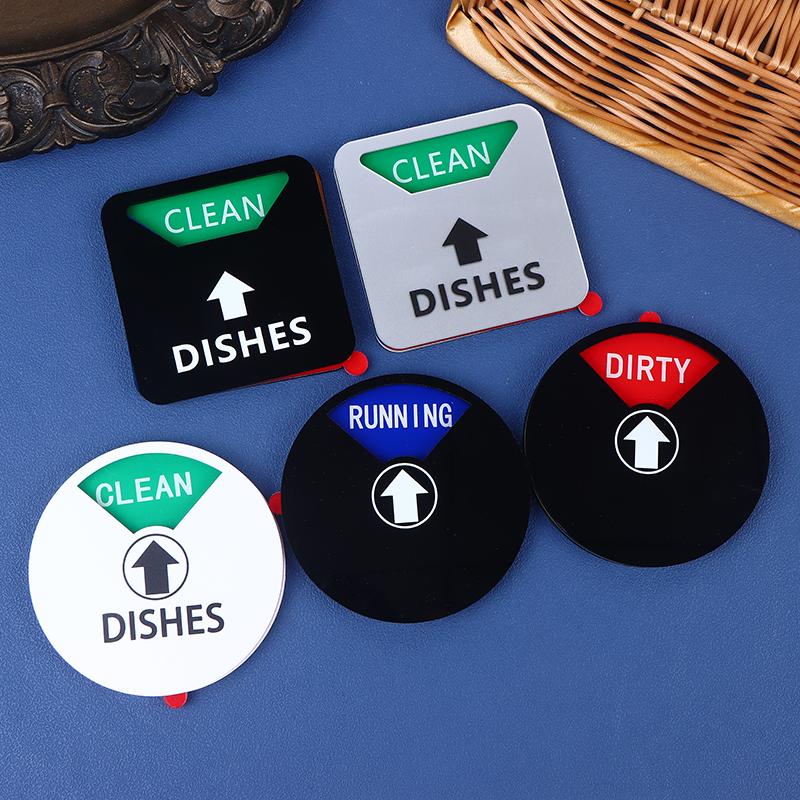 Sign Dishwasher Clean Magnet Dirty Indicator Washer Dish Kitchen Stickers Necessities Cleaning Dishes Machine