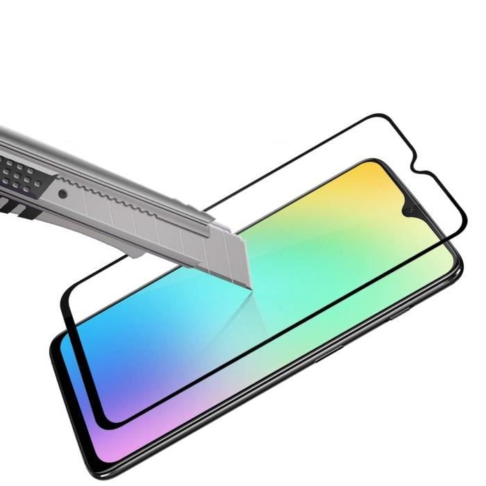 Verre Trempe ONEPLUS 7 - Film Bord Noir Intégral Ecran Resistant [Phonillico®]