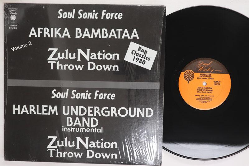 

12inch Record AFRIKA BAMBAATAA ZULU NATION SOUL Zulu Nation Throw Down 12X339 PAUL WINLEY 1980 US Rap HipHopRB Used