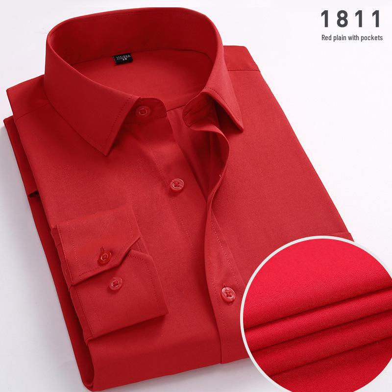 Men's Blue & White Striped Long-Sleeve Shirt - Spring/Summer Professional & Trendy Business Casual Wear