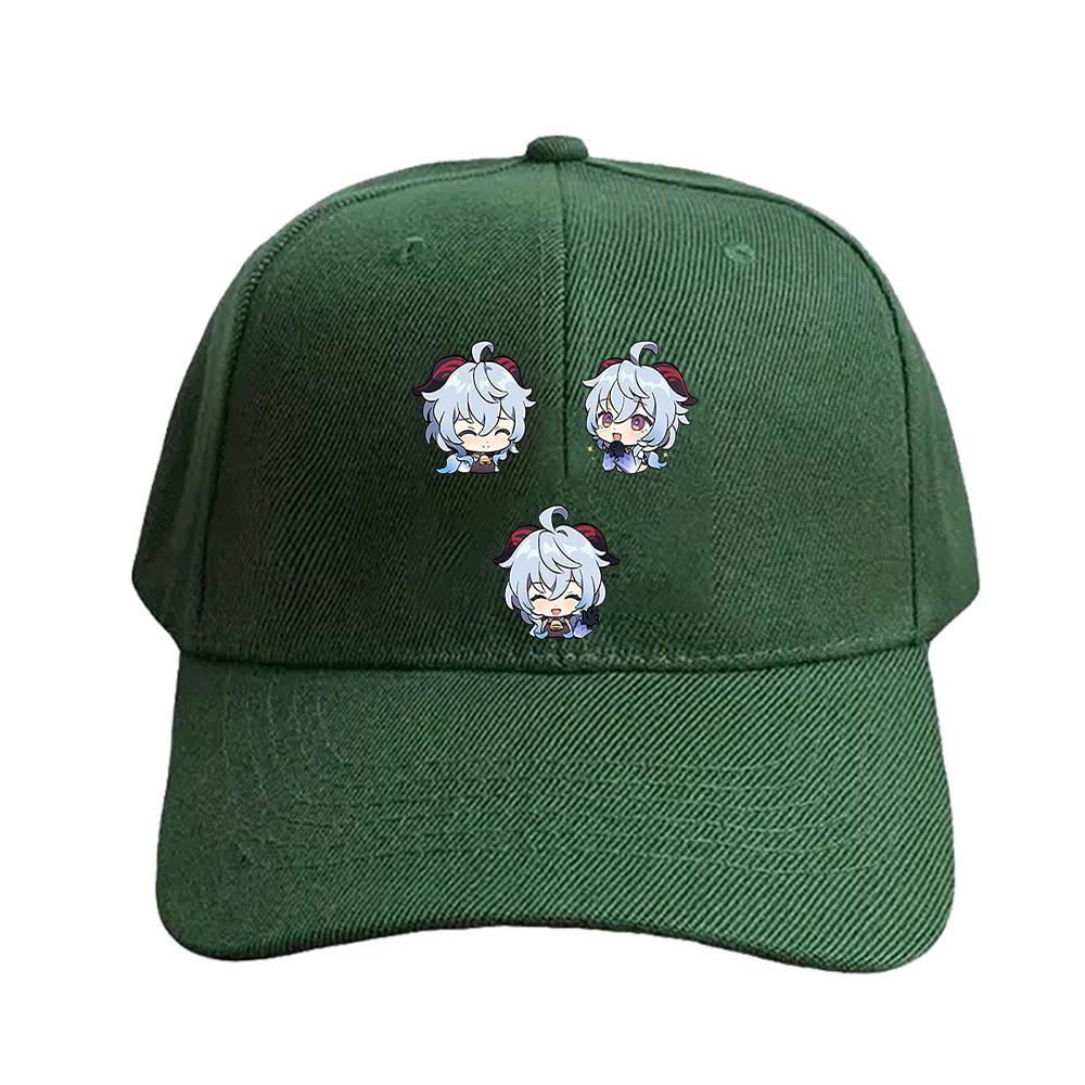 Chibi Ganyu Genshin Impact Cap Summer Woman Man Adult Casual Fashion Casual Adjustable Fishing Hat Sun Hat Baseball Cap