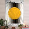 Black and White Minimalist Bauhaus Anime Tapestry Hippie Flower Wall Carpets Dorm Decor Wall Hanging Home Decor