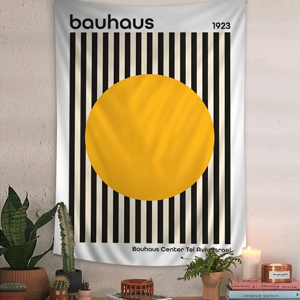 Black and White Minimalist Bauhaus Anime Tapestry Hippie Flower Wall Carpets Dorm Decor Wall Hanging Home Decor