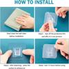 Strong Transparents Double Sided Adhesive Wall Hooks Hanger Suction Cup Sucker Hooks Bathroom Plug Socket Holders