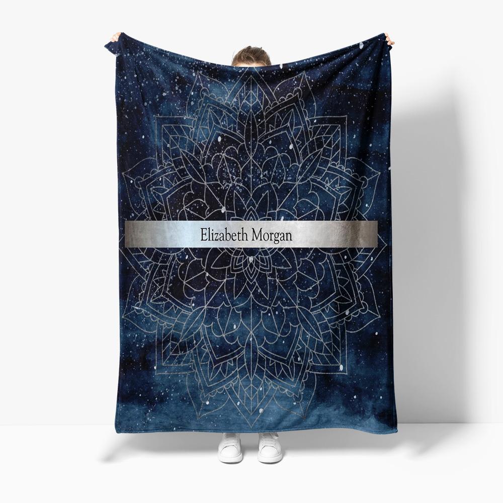 

Space Galaxy Blanket - Dark Blue Star Constellation Print Fleece Throw for Kids Teens Adults - Soft Warm Bed Blanket 130x150cm51x59in