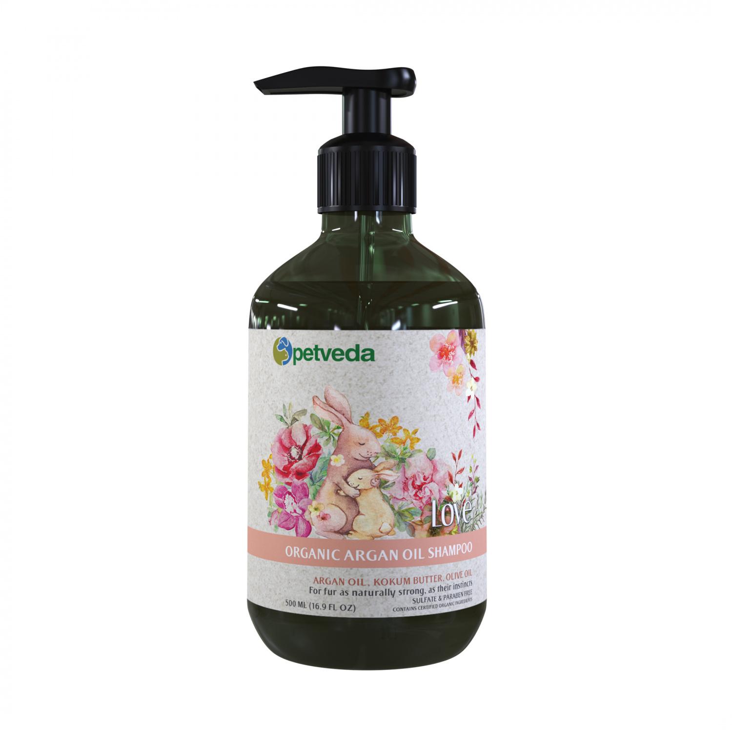 

Шампунь для кошек и собак с Аргановым маслом (500 мл), Organic Argan Oil Shampoo, Petveda