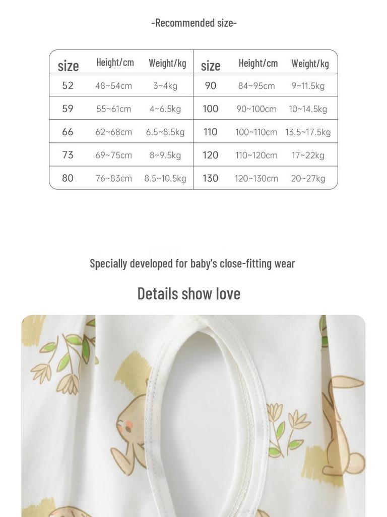 Spring & Autumn Newborn Baby Pure Cotton Open Crotch Pants with Belly Protection for Boys & Girls