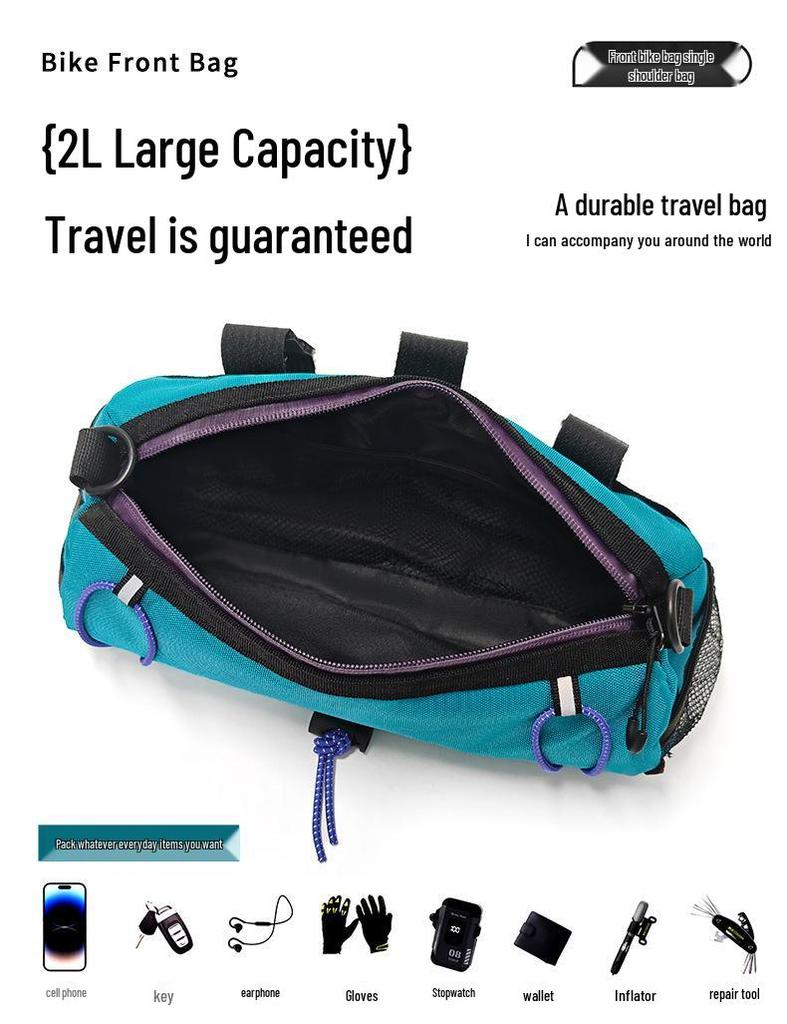 Universal Crossbar Bag for Mountain and Road Bikes - Front Beam Bag for Outdoor Cycling
