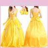 Elegant Layered Yellow Ball Gown Adults Beauty And The Beast Belle Costume