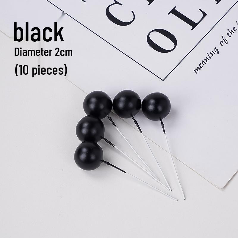 100pcs Cake Toppers: Gold, Silver, and Colorful Balls for Birthday Party Decorations